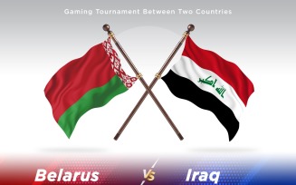 Belarus versus Iraq Two Flags