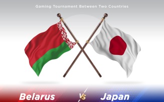 Belarus versus japan Two Flags
