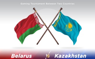 Belarus versus Kazakhstan Two Flags