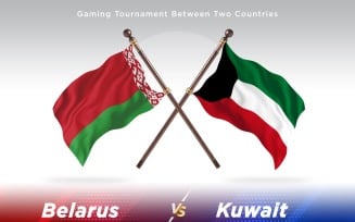 Belarus versus Kuwait Two Flags