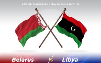 Belarus versus Libya Two Flags