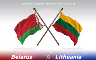 Belarus versus Lithuania Two Flags