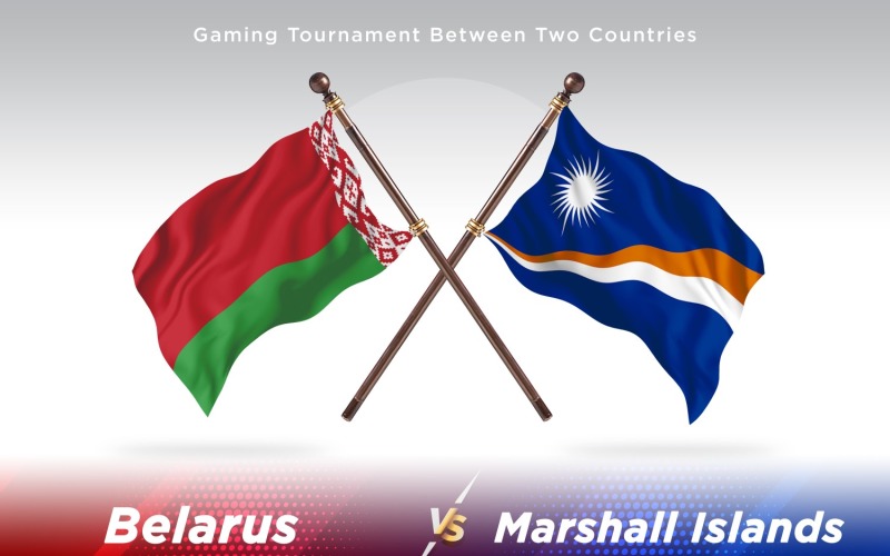 Belarus versus marshal islands Two Flags Illustration