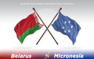 Belarus versus Micronesia Two Flags