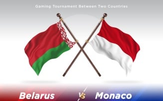 Belarus versus Monaco Two Flags