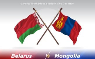 Belarus versus Mongolia Two Flags