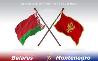 Belarus versus Montenegro Two Flags