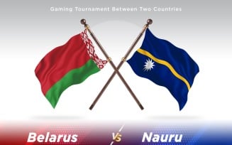 Belarus versus Nauru Two Flags