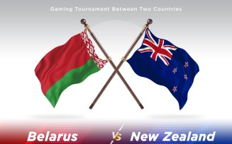 Belarus versus new Zealand Two Flags