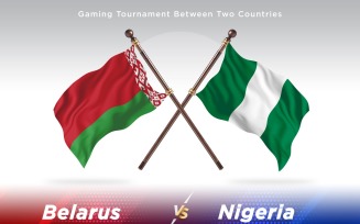 Belarus versus Nigeria Two Flags