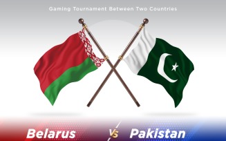 Belarus versus Pakistan Two Flags