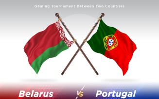 Belarus versus Portugal Two Flags