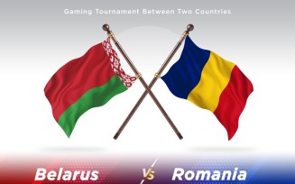 Belarus versus Romania Two Flags