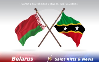 Belarus versus saint Kitts and Nevis Two Flags