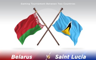 Belarus versus saint Lucia Two Flags