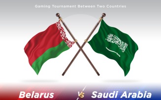 Belarus versus Saudi Arabia Two Flags
