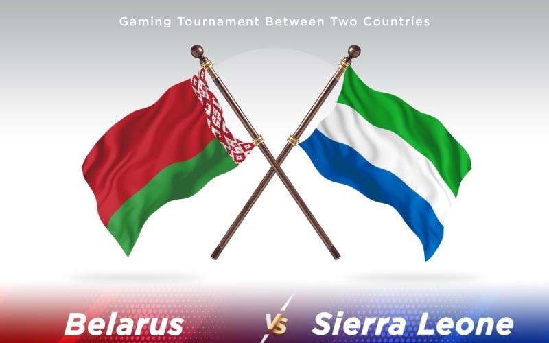 Belarus versus sierra Leone Two Flags Illustration