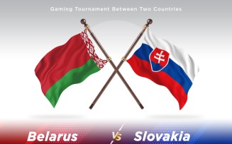 Belarus versus Slovakia Two Flags