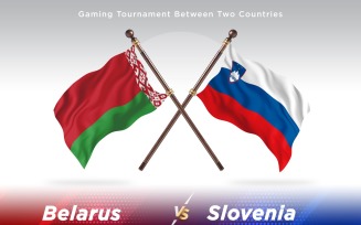Belarus versus Slovenia Two Flags