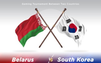 Belarus versus south Korea Two Flags