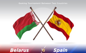 Belarus versus Spain Two Flags