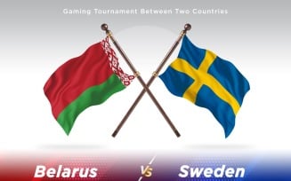 Belarus versus Sweden Two Flags