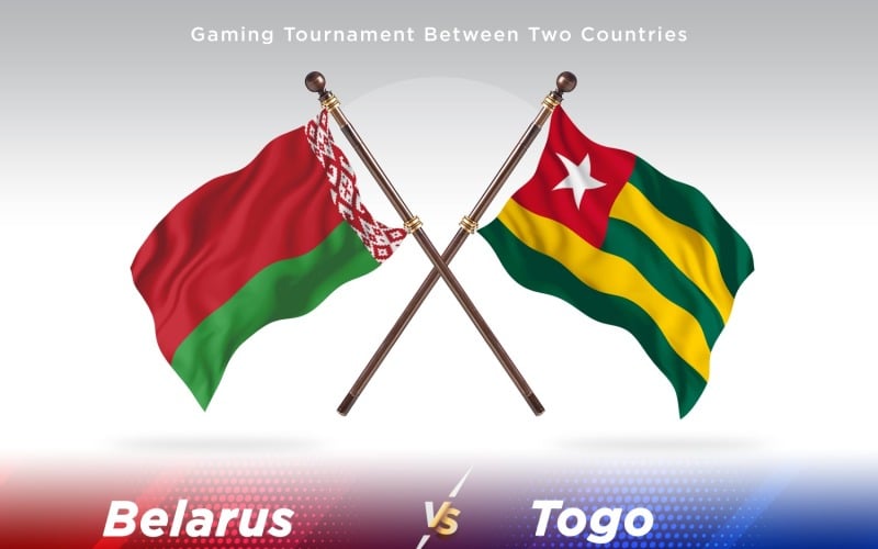 Belarus versus Togo Two Flags Illustration