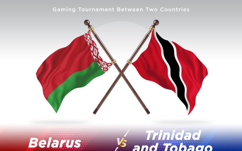 Belarus versus Trinidad and Tobago Two Flags Illustration