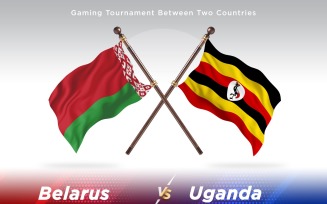 Belarus versus Uganda Two Flags