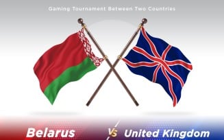 Belarus versus united kingdom Two Flags