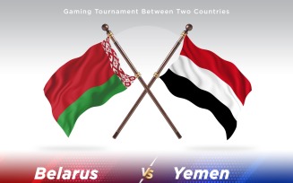 Belarus versus Yemen Two Flags