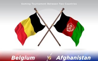 Belgium versus Afghanistan Two Flags