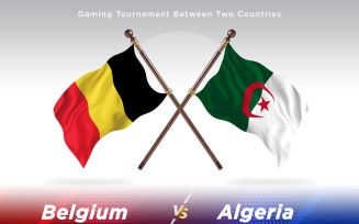 Belgium versus Algeria Two Flags