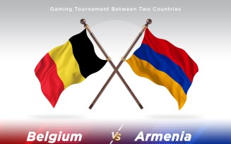 Belgium versus Armenia Two Flags
