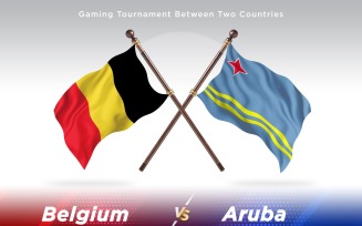 Belgium versus Aruba Two Flags
