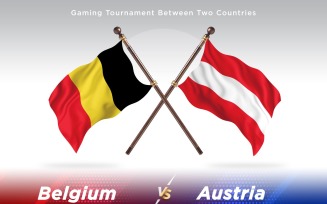 Belgium versus Austria Two Flags