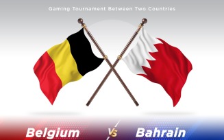 Belgium versus Bahrain Two Flags