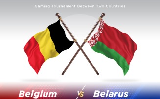 Belgium versus Belarus Two Flags
