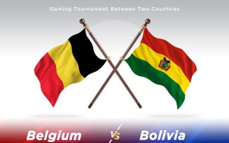 Belgium versus Bolivia Two Flags