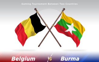Belgium versus Burma Two Flags