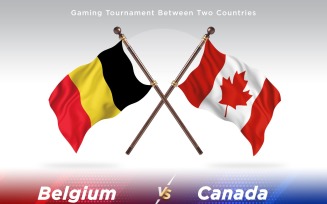 Belgium versus Canada Two Flags