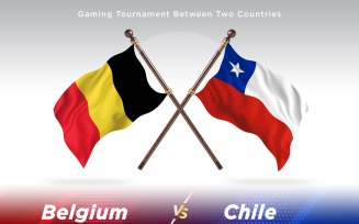 Belgium versus Chile Two Flags