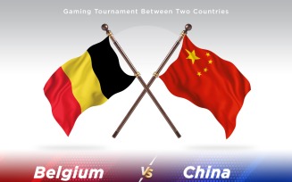 Belgium versus china Two Flags