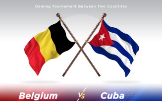 Belgium versus Cuba Two Flags
