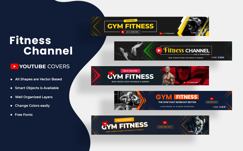 Fitness Channel Youtube Cover Social Media