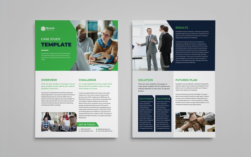 Clean Case Study Template Corporate Identity