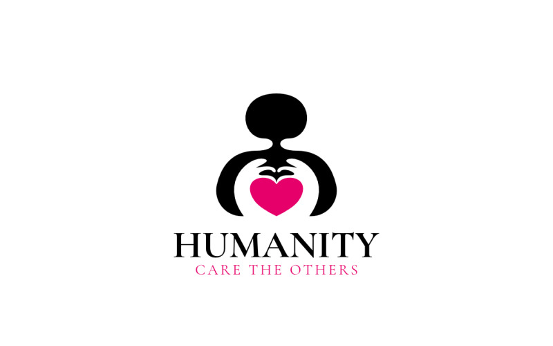 Human Giving - Love or Heart Logo Template