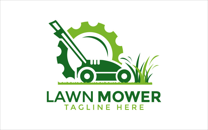 Lawn mower maintenance vector design template Logo Template