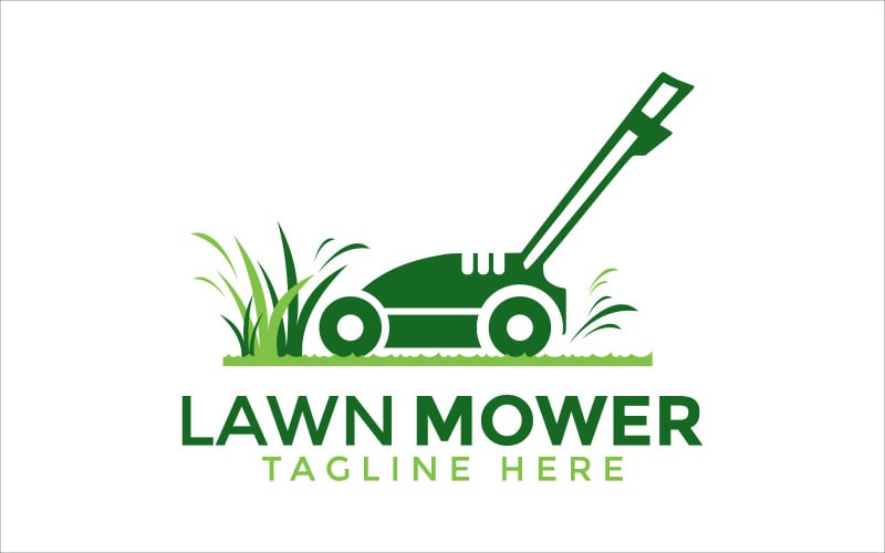 Lawn mower vector design template Logo Template