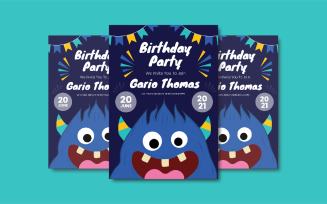 Monster Ank Birthday Invitation